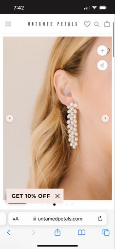 Pearl Charm Bridal Earrings For Party, Pearl Embellished Bridal Earrings As Gift, Pear-shaped Bridal Earrings For Parties, Chic Pearl Embellished Earrings For Wedding, Pearl Embellished Bridal Earrings For Anniversary, Untamed Petals, Pearl Drop, Fresh Water, Freshwater Pearls