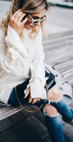 softest tie sleeve sweater + getting rid of writers block - Allyson in Wonderland Mom Outfits | Mom fashion #winterstyle #winterfashion #fashionblog #cozysweater White Sunglasses, Winter Outfit Inspiration, Style Inspiration Winter, Style Inspiration Fall, January 10, Writers Block, Tie Sleeve, Casual Fall Outfits