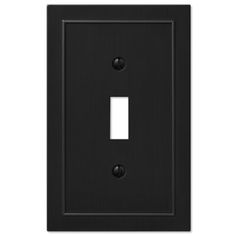 a black light switch cover on a white background