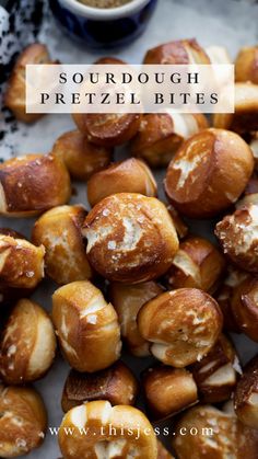 Sourdough Pretzel Bites in a pile on a black and white speckled tray. Discard Pretzel Bites, Sourdough Pretzel Bites, Same Day Sourdough, Sourdough Pretzel, Sourdough Discard Recipe, Pretzel Bites Recipes