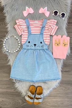 Trendy Baby Girl Clothes, Trendy Baby, Girls Denim, Girls Rompers, Toddler Girl Outfits, Toddler Fashion