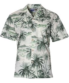 Waikiki Beach Shirt – Shaka Time Hawaii Couples Clothes, Hawaiian Fabric, Aloha Friday, Island Life Style, Business Casual Shirts, Hawaii Usa, Paradise Found, Waikiki Beach, Rayon Shirt