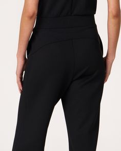 Experience unmatched comfort and style with our flared tank jumpsuit. Designed to transition you from office wear to a night out. With added elastic at waistband for a flattering fit, this piece ensures a tailored look when sized down. The keyhole back, secured with an elastic band and button, adds an elegant touch. Featuring functional zipper pockets and a minimal embroidered logo at the back, this jumpsuit is a versatile must have for any wardrobe. Made from our luxurious scuba fabric, it is h Black Jumpsuits And Rompers With Elastic Waistband For Work, Black Elastane Jumpsuits And Rompers For Work, Black Elastane Jumpsuits For Workwear, Black Elastane Jumpsuit For Work, Fitted Jumpsuits And Rompers With Elastic Waistband For Work, Tank Jumpsuit, Scuba Fabric, Nordstrom Store, Black Jumpsuit