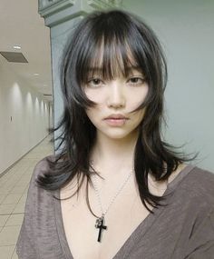 Female Japanese Hairstyle, Octopus Haircut Long Hair Korean, Layered Himecut, 2016 Fantasy Haircut, Short Hair Layered Bangs, 2016 Japanese Haircut, Extreme Long Hair Hairstyles, Bangs Front View, Acubi Haircut