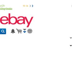 the ebay logo is shown on top of an image with other icons and symbols