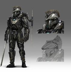 Futuristic Spartan Warrior, Futuristic Barbarian, Odst Halo, Sci Fi Character Art, Halo Armor, Power Armour, Apocalypse Art