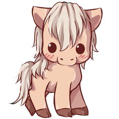 a little pony with white hair and big eyes