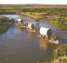 Oregon Trail Pioneers, Wagon Trails, Pioneer Day, Old Wagons, The Oregon Trail, Western Town, American Frontier