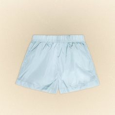 Never Used Light Blue Sporty Shorts For Summer, Sporty Light Blue Shorts For Summer, Chic Blue Relaxed Fit Shorts, Light Blue Sporty Bottoms For Spring, Sporty Light Blue Bottoms For Spring, Light Blue Stretch Shorts For Summer, Light Blue Shorts With Short Legs For Spring, Light Blue Shorts For Spring, Shorts Athletic