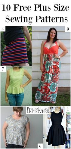 the top ten free plus size sewing patterns