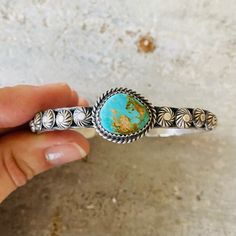 Navajo Kevin Billah Sterling Silver & Turquoise Cuff! Condition: Brand New, Handmade! Stamped Sterling And Signed K Billah! Great Stacker Cuff! See Photos! Retail $300! Size: 7 (6” Interior With An Additional 1” Gap! Has Flex!) This Is Only For One Cuff, The Other Items Are Up Separately! I Have Multiple Native American, Navajo, Zuni, Taxco, Antique, Vintage, And Other Designer Items If You Want To Check Out My Other Listings! Sorry, No Trades! Same Day Shipping When Possible! New Items Posted E Native American Turquoise Jewelry, Silversmithing Jewelry, Turquoise Jewelry Native American, Native American Turquoise, Jewelry Antique, Turquoise Cuff, Western Jewelry, Designer Items, Silver Turquoise