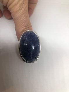 Large genuine blue Lapis Lazuli Vintage ring Low content silver not sterling. Size 9 Can be re sized. My jeweler charges $10-$20 All rings are shipped free in the US in a nice gift box. Check out our over a THOUSAND great reviews Engraving is $4 per letter and is not always perfect depending on the piece. It can take a few days if the jeweler is busy. This is payable to Paypal Judithsltd@gmail.com Silver Sapphire Cabochon Ring Gift, Blue Cabochon Sapphire Ring Gift, Silver Sapphire Ring With Large Stone As Gift, Oval Blue Sapphire Ring Stamped 925, Lapis Lazuli Ring, Blue Lapis Lazuli, Blue Lapis, Blue Band, Vintage Ring