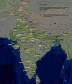 an image of a map of india with all the cities and major roads marked in yellow