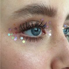 Glitter Face Makeup, Festival Makeup Rave, Video Makeup, Glitter Highlight, Alat Makeup