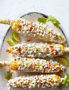 grilled corn on the cob with salsa and lime