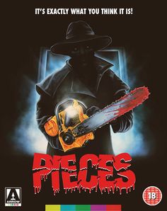 a movie poster with a man holding a chainsaw and wearing a black hat that says, it's exactly what you think it is