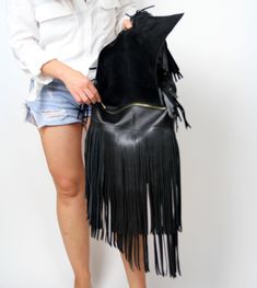 Western Fringe hobo bag - black leather bohemian bag, Western shoulder bag, Bohemian Women bag, Western fringe purse This crossbody bag is the perfect size to carry your daily essentials in style! It is made from high quality leather. This leather bag is a perfect everyday bag! There is a lot of space and you can put there everything in your everyday life. * Top zipper closure * Outer slip pocket on the back * Includes internal pockets for mobile phone and other small items. Important note: The Black Hobo Bag With Fringe For Daily Use, Black Tote Hobo Bag For Festival, Black Festival Hobo Tote Bag, Black Festival Tote Hobo Bag, Fringe Hobo Bag For Everyday Use, Everyday Hobo Bag With Fringe, Everyday Hobo Shoulder Bag With Fringe, Black Fringe Hobo Bag For Daily Use, Black Tasseled Hobo Bag