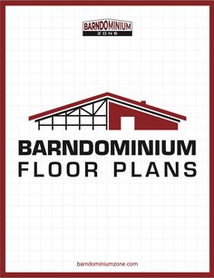 the barndomminum floor plans logo is shown on a white background with red trim