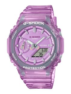 Casio G-Shock Mini CasiOak METALLIC SKELETON Womens Pink Watch GMA-S2100SK-4A - Shop at Altivo.com G Shock Men, Casio Vintage, Pink Watch, Metallic Look, Elapsed Time, G Shock Watches, Unisex Watches, Casio G Shock, Gshock Watch