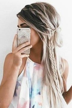 Black Roots Blonde Hair, Cowgirl Hairstyles, Braid Hairdo, Bohemian Braid, Boho Hairstyle, Side Braid Hairstyles, Braided Hairdo