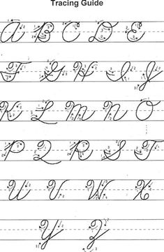 handwriting practice worksheet with cursive letters and numbers for kids to learn