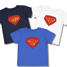 Customize this superhero shield with your childs name to let them know what a hero they are in your eyes. Bella Canvas personalized toddler t-shirt. Uplift any child's wardrobe with a custom kid's t-shirt. The Bella Canvas short sleeve tee for toddlers is a 100% Airlume combed and ring-spun cotton jersey with a tear-away label for extra comfort. Choose your favorite color out of a big variety, and make unique staples that toddlers will happily wear every day.  .: 100% airlume combed and ring-spu Superhero Letter Print T-shirt, Superhero Shield, Superhero Toddler, Boy Name, Girl Name, Girl Names, Birthday Girl, Super Hero, San Jose