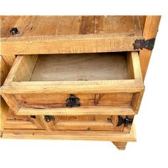 an old wooden chest with two drawers