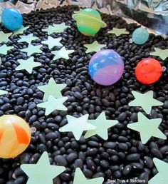 a cake with stars and planets on it