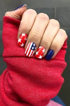 Patriotic Nail, America Nails, Emerald Nails