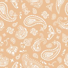 an orange and white paisley pattern