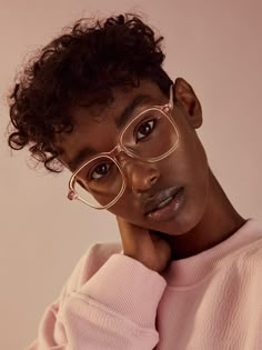 Rectangular Glasses, Unique Eyewear, Glasses Collection, Glasses Fashion Women, Acetate Glasses, Unique Faces, Pink Gradient, Fashion Aesthetics, Portrait Sketches