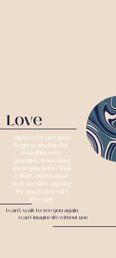 an abstract blue and white background with the words love in black on it, along with text that reads i can't wait to see out again