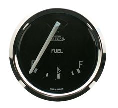 an analog fuel gauge is shown on a white background with the word fuel written below it