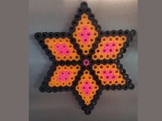 * One of a kind piece * Perler bead items can have imperfections, but as a one of a kind item that makes it special. refunds, exchanges, returns are not currently accepted. Perler Bead Star, Bead Star, Perler Bead, Perler Beads, Granny Square, Magnets, Im Not Perfect, Beads, Square