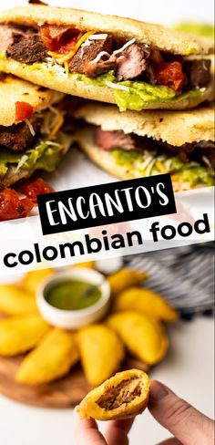 Colombian Patacones and Empanadas Encanto Food Recipes, Colombian Food For Party, Encanto Dinner Ideas, Encanto Themed Dinner, Encanto Birthday Food, Encanto Dinner And A Movie, Encanto Movie Night Food, Encanto Themed Food, Colombian Party Theme