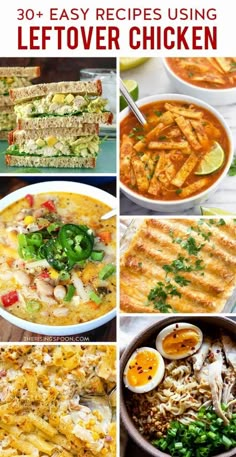 30 easy recipes using leftover chicken