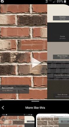 a brick wall is shown with different colors and sizes, including the same color scheme