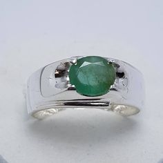 Natural Dark Green Emerald Rich Green Emerald Mens Emerald Band Rich green 1.5 Ct Emerald Weight High quality Semi Transparent VS Quality Stone shape Is Oval Ring Material is Real 925 Sterling Silver FedEx shipping Method PayPal Payment method Contact me for the details Green Emerald Ring With Round Cut, Classic Green Band Jewelry, Green Emerald Ring With Round Band For Anniversary, Green Round Band Emerald Ring For Anniversary, Green Emerald May Birthstone Ring With Round Band, Classic Green Round Band Ring, Green Emerald Rings With Round Band, Green Round Anniversary Rings, Green Round Band Jewelry For Anniversary