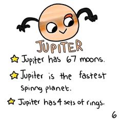 an image of a cartoon character with the caption jupiter has 6 7 moons