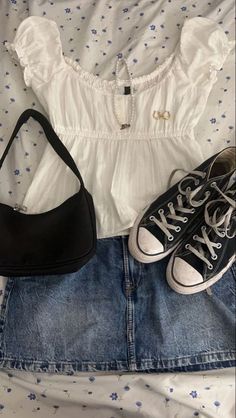 Babydoll Top Outfit, Outfits With Converse, Cute Simple Outfits, Girly Outfits