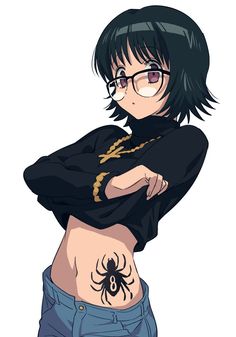 Shizuku Murasaki - シズク =ムラサキ (Hunter X Hunter) Anime Spider Tattoo, Anime Spider, Hunter Spider, Hunter Tattoo, Spider Tattoo, Tattoo Girl, Japon Illustration