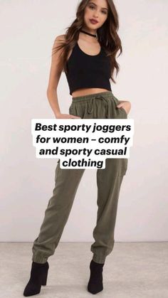 Joggers For Women, Sporty Casual, Rainy Day Outfit, Joggers Womens, Casual Clothing, Airport Outfit, Casual Dinner Outfit, Minimalist Outfit, Black Outfit