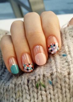 Like what you see? Follow me for more: @uhairofficial Beautiful Manicure, Dot Nail Designs, Dots Nails, Colorful Nail Designs, Orange Nails