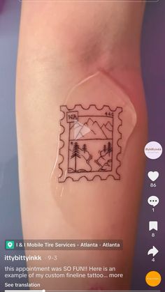 an image of a small tattoo on the arm