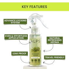 Alps Goodness Rosemary Water for Hair Regrowth Harness the power of nature to revitalize your hair with Alps Goodness Rosemary Water. This convenient spray boasts potent properties to promote hair growth, reduce fall, and boost shine. Key Features: Steam-distilled rosemary for concentrated benefits. Infused with anti-inflammatory properties to improve circulation. Nourishes follicles for thicker, healthier hair. Reduces frizz and adds natural shine. Silicone-free and safe for all hair types. Key Spray For Hair Growth, Rosemary Water For Hair, Spray For Hair, Rosemary Hair, Rosemary Water, Hair Mist, For Hair Growth, Hair Spray, Water Spray