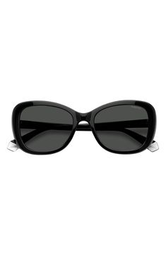 Modern cat-eye sunglasses add a refined element to your everyday style, while polarized lenses provide optimal clarity. 53mm lens width; 19mm bridge width; 145mm temple length 100% UV protection Polycarbonate Imported Modern Cat, Polarized Lenses, Uv Protection, Cat Eye, Cat Eye Sunglasses, Everyday Fashion, Lenses, Black And Grey, Nordstrom