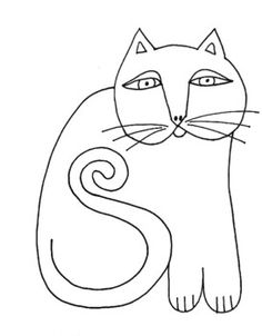 a black and white drawing of a cat with the letter s on it's chest