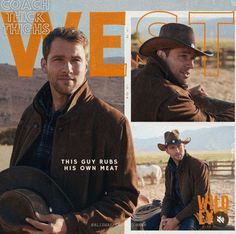 a man wearing a cowboy hat is featured on the cover of w e v magazine