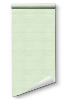 a light green wallpaper with a white corner