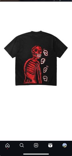 a t - shirt with a skeleton on it